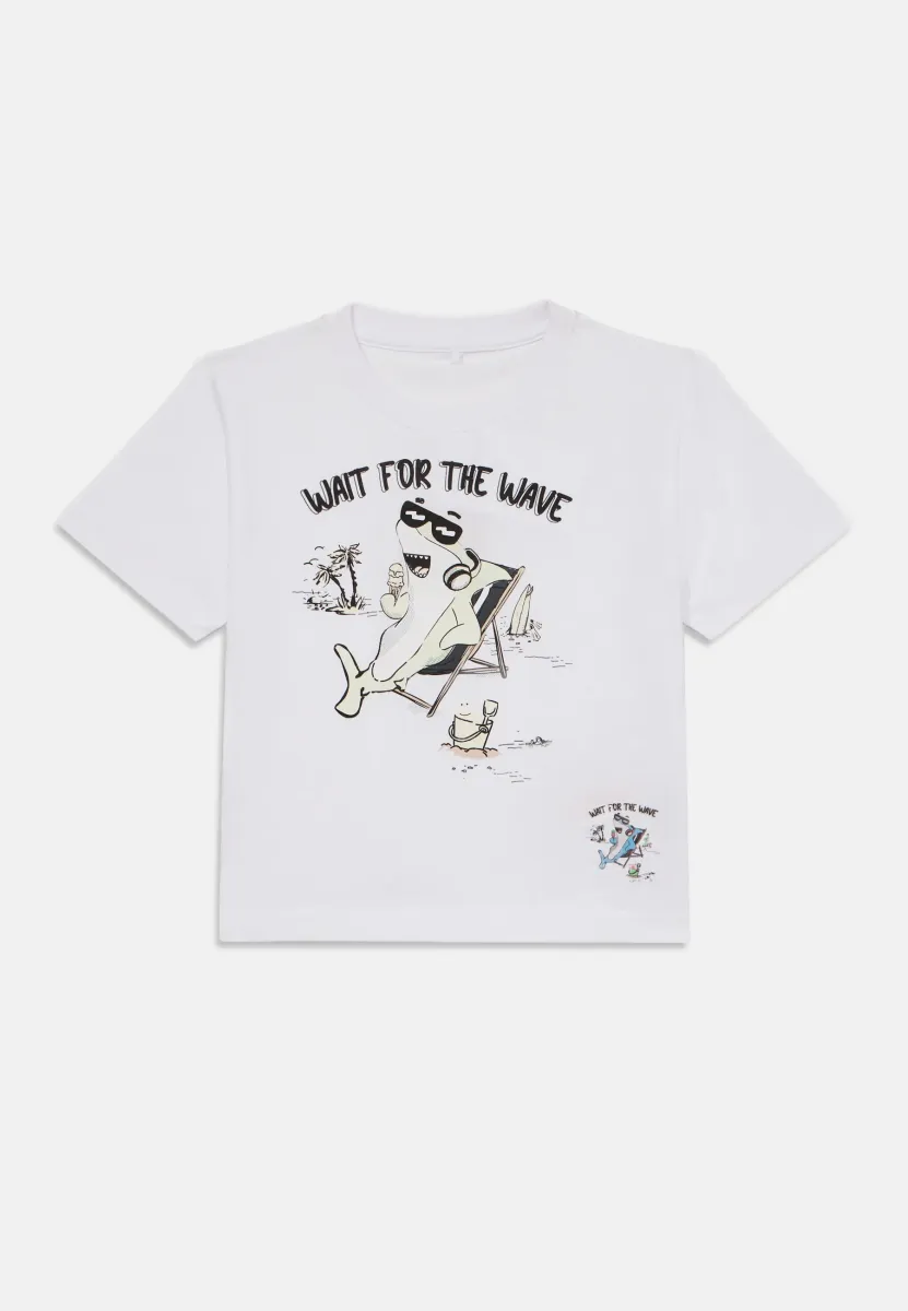 NMMZEKLA - T-Shirt print - bright white