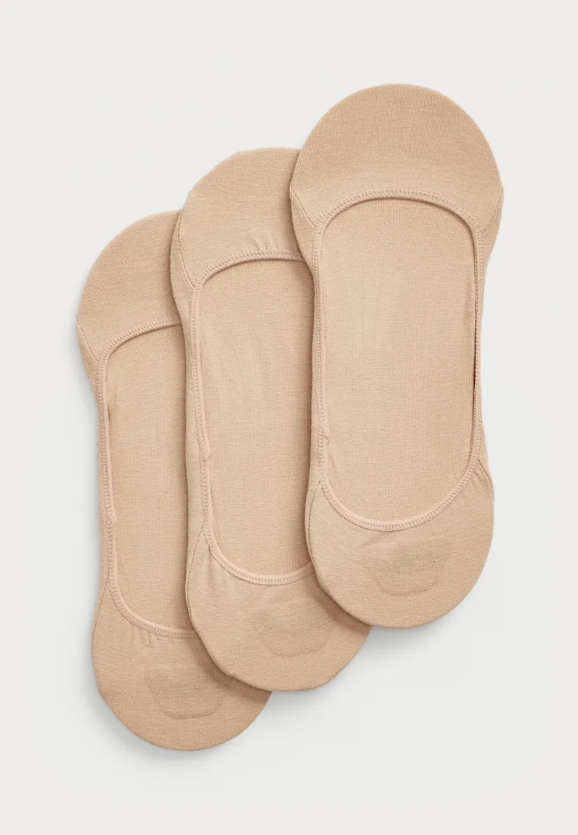 NO SHOW SOCK UNISEX 3 PACK - Socken - khaki