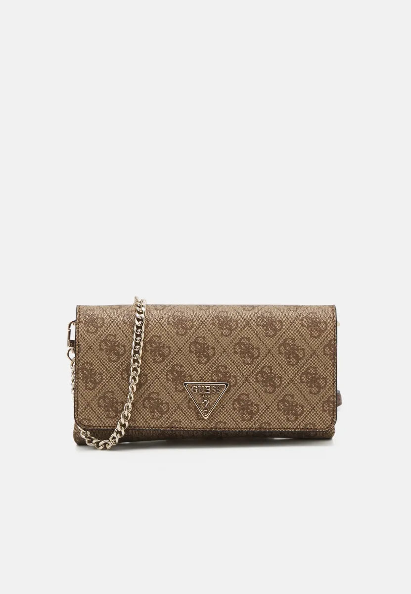 NOELLE FLAP ORGANIZER - Umhängetasche - latte logo/brown