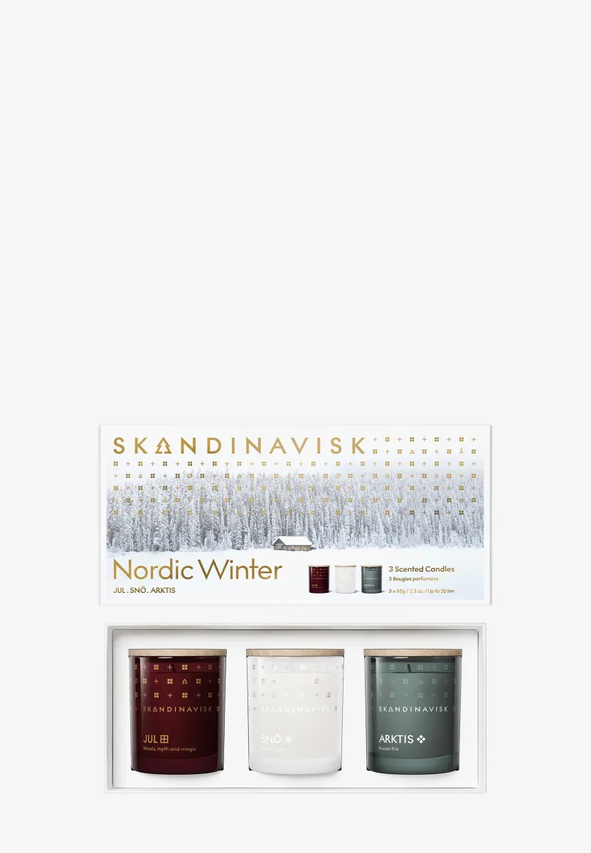 NORDIC WINTER SCENTED CANDLE GIFT SET 65G X 3 - Duftkerze