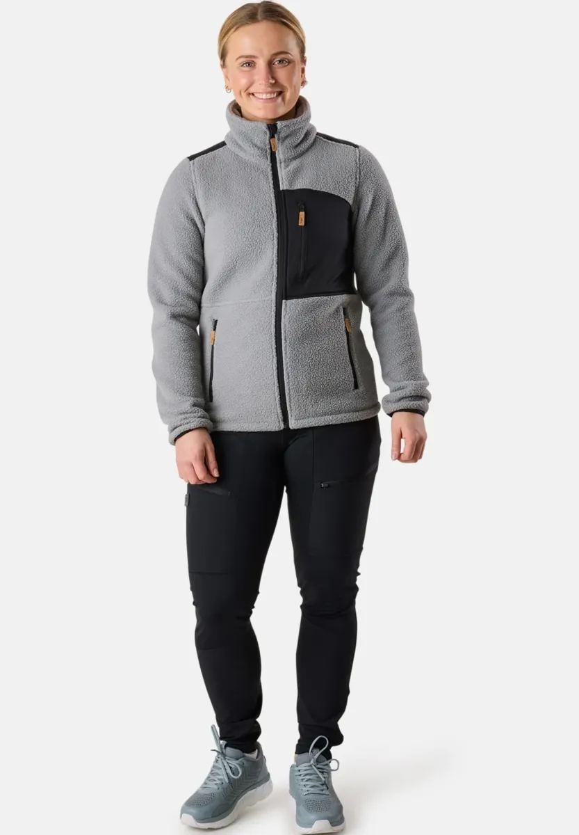 NORDKAP PILE - Fleecejacke - lt grey black
