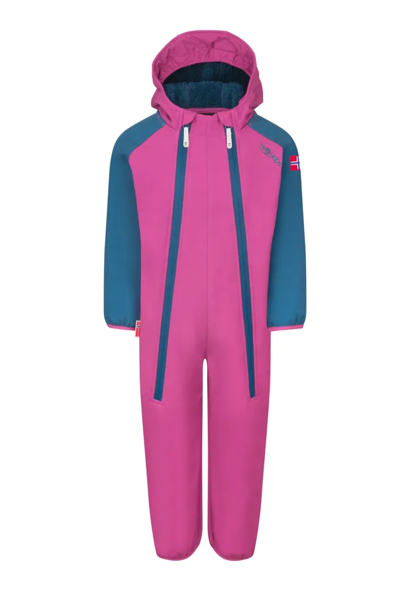 NORDKAPP OVERALL - Schneeanzug - bright berry/madeira blue