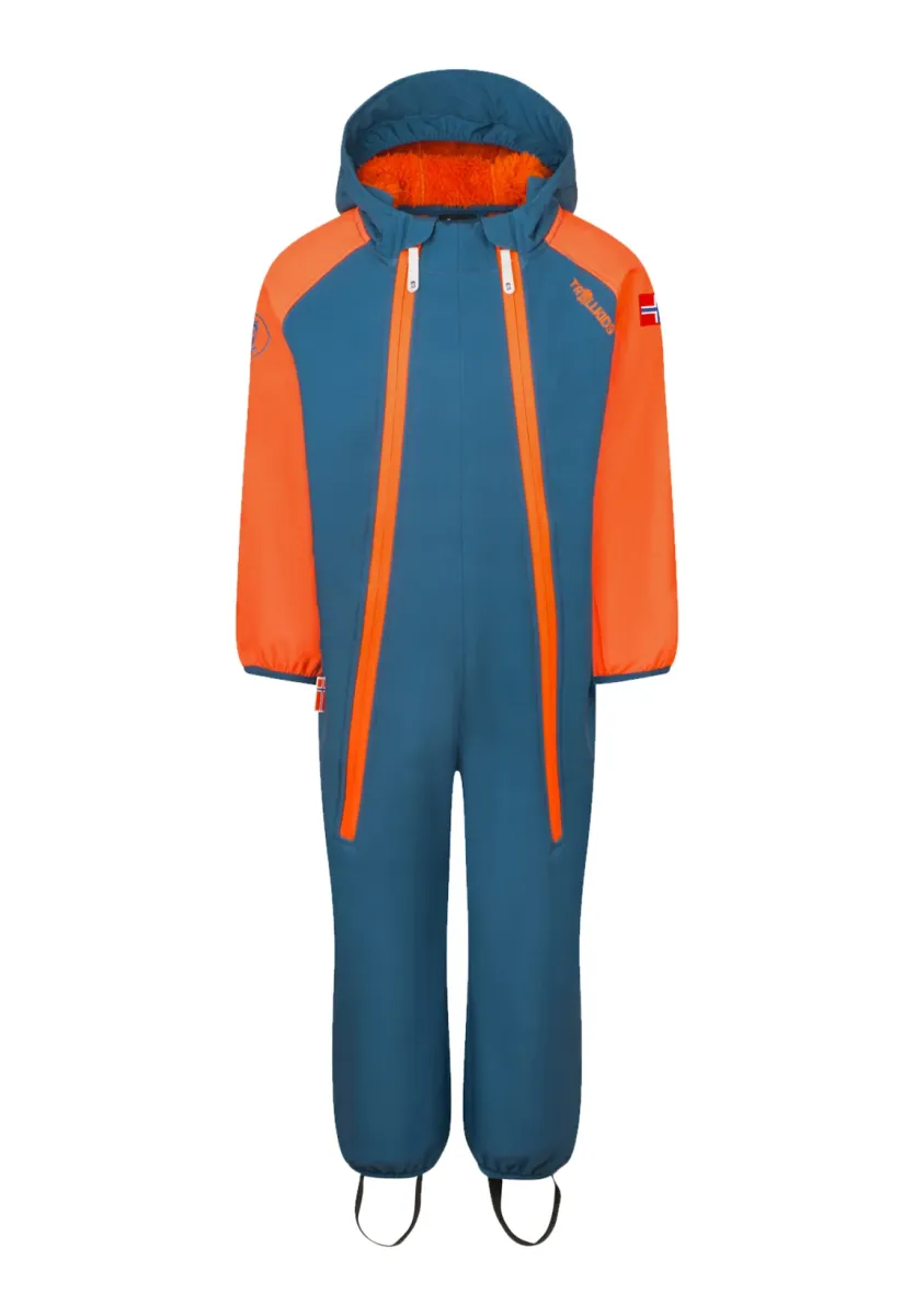 NORDKAPP OVERALL - Schneeanzug - deep orange madeira blue