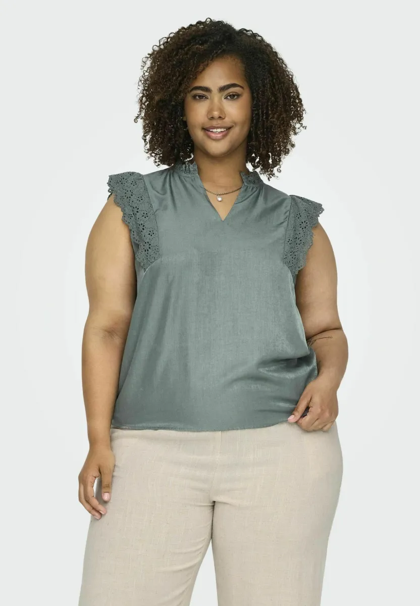 NORMAL GESCHNITTEN V-AUSSCHNITT  - Bluse - balsam green