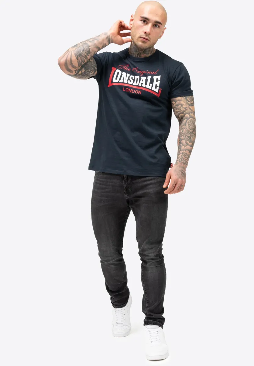 NORMALE PASSFORM ALDINGHAM - T-Shirt print - dark navy red white