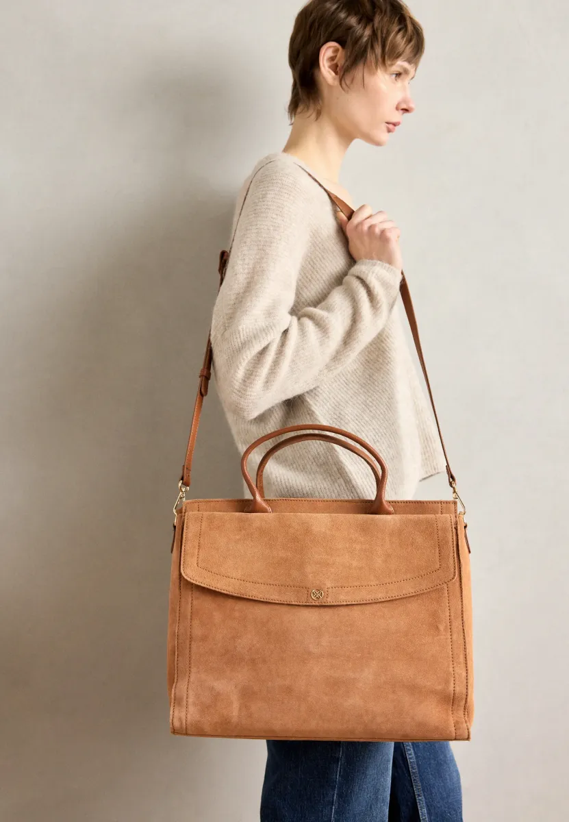 Notebooktasche - cognac