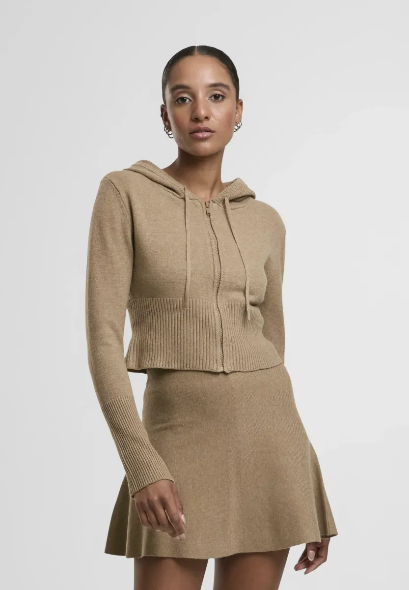 NOURIA ZIP - Strickjacke - toasted coconut