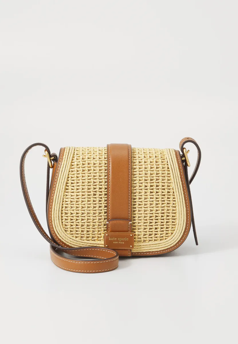 NOUVEAU STRAW MINI SADDLE - Umhängetasche - cavern clay multi