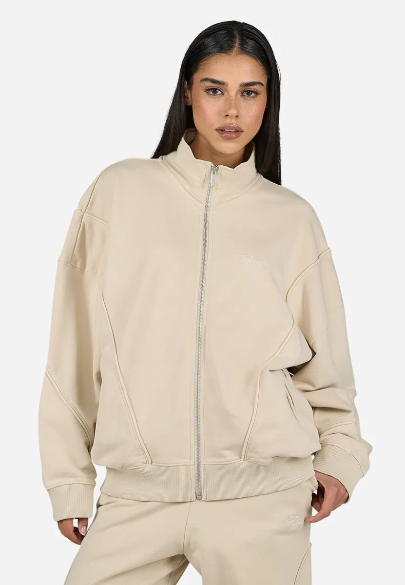 NUEVA SWEAT TRACK JACKET - Bomberjacke - washed light beige