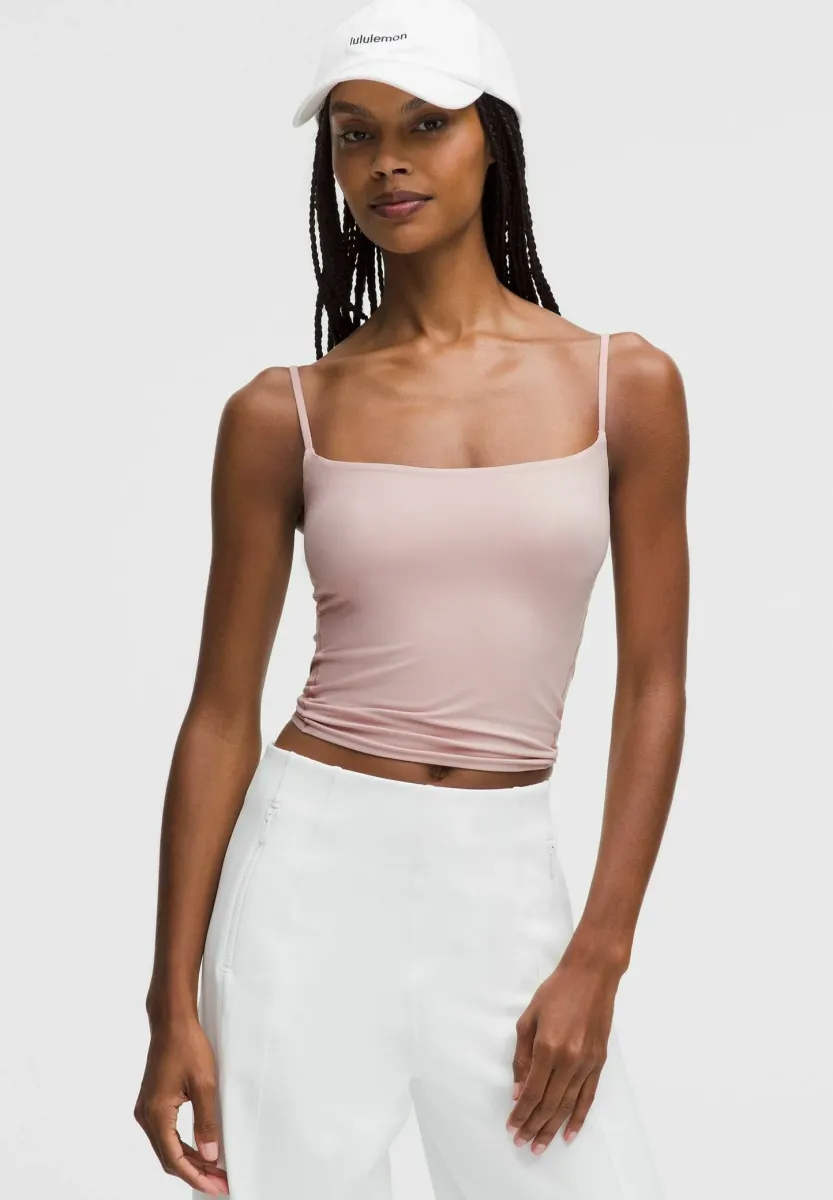 Nulu Spaghetti-Strap Adjustable Cami - Top - mink berry