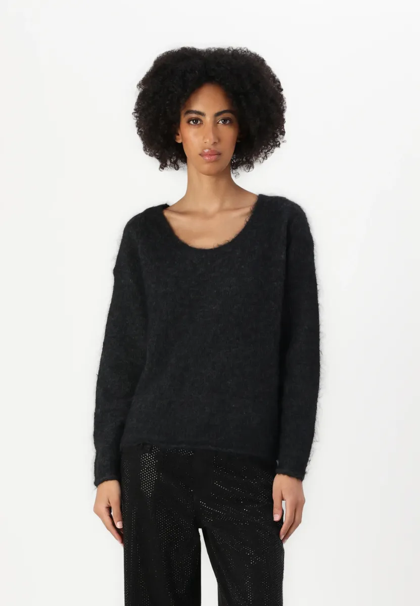 NUNY - Strickpullover - mottled anthracite