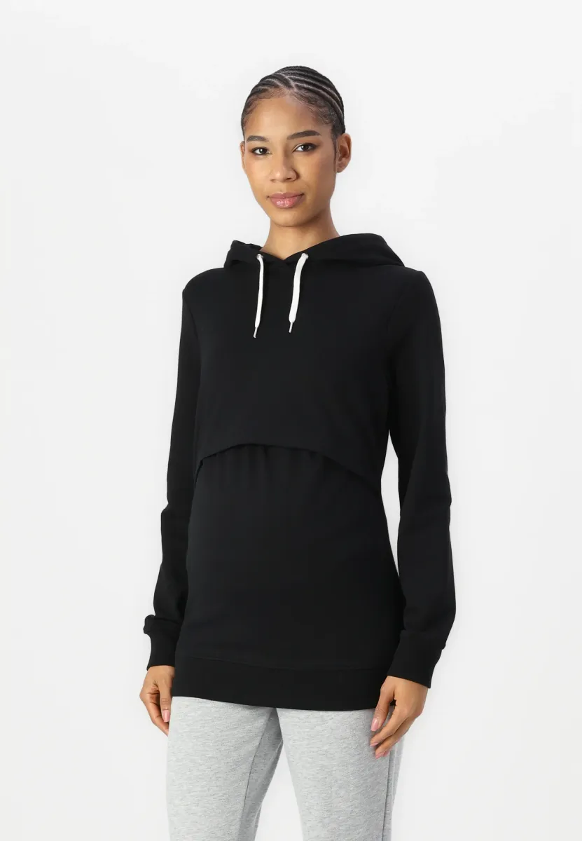 NURSING HOODIE MATERNITY - Kapuzenpullover - black