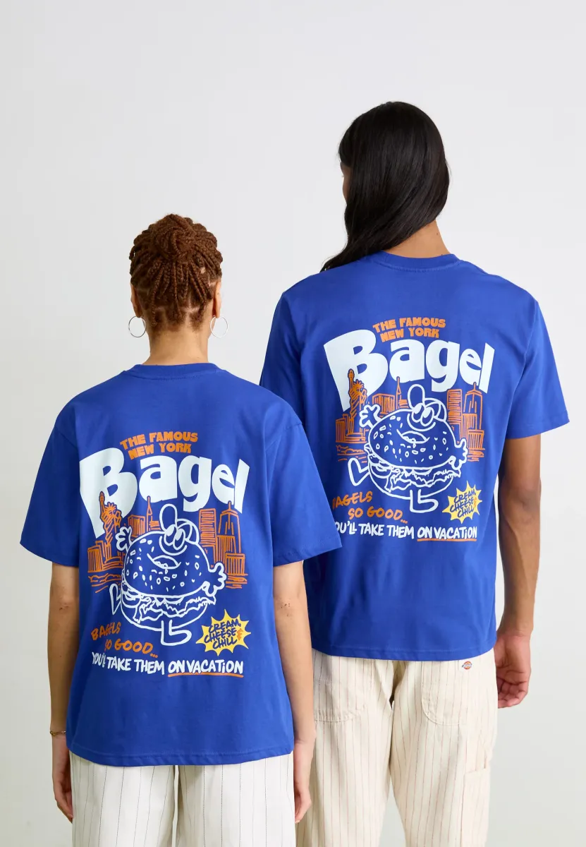 NYC BAGEL UNISEX - T-Shirt print - blue