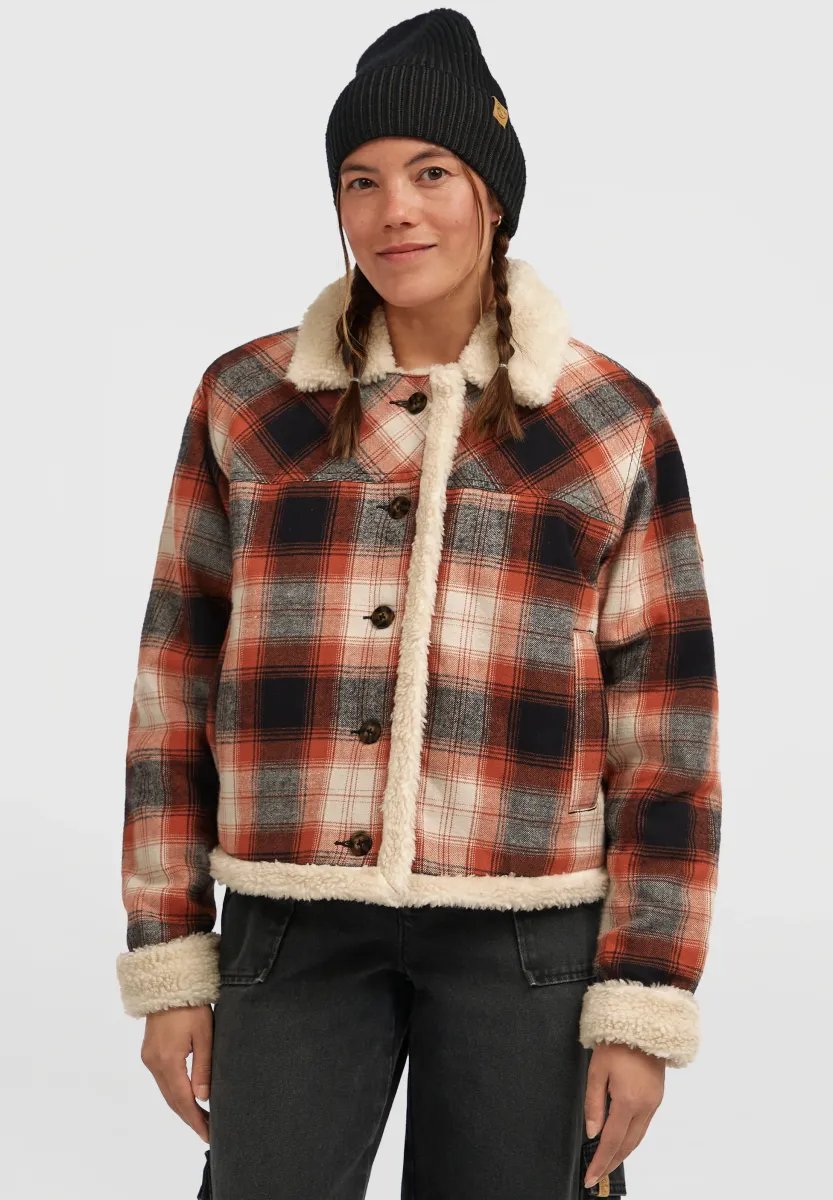 O'RIGINALS FLEECE LINED JACKET - Übergangsjacke - bonfire check