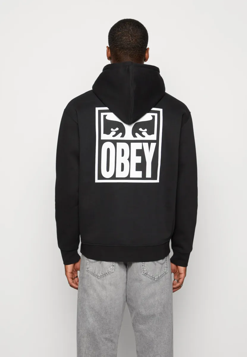 OBEY EYES ICON HOOD - Kapuzenpullover - black