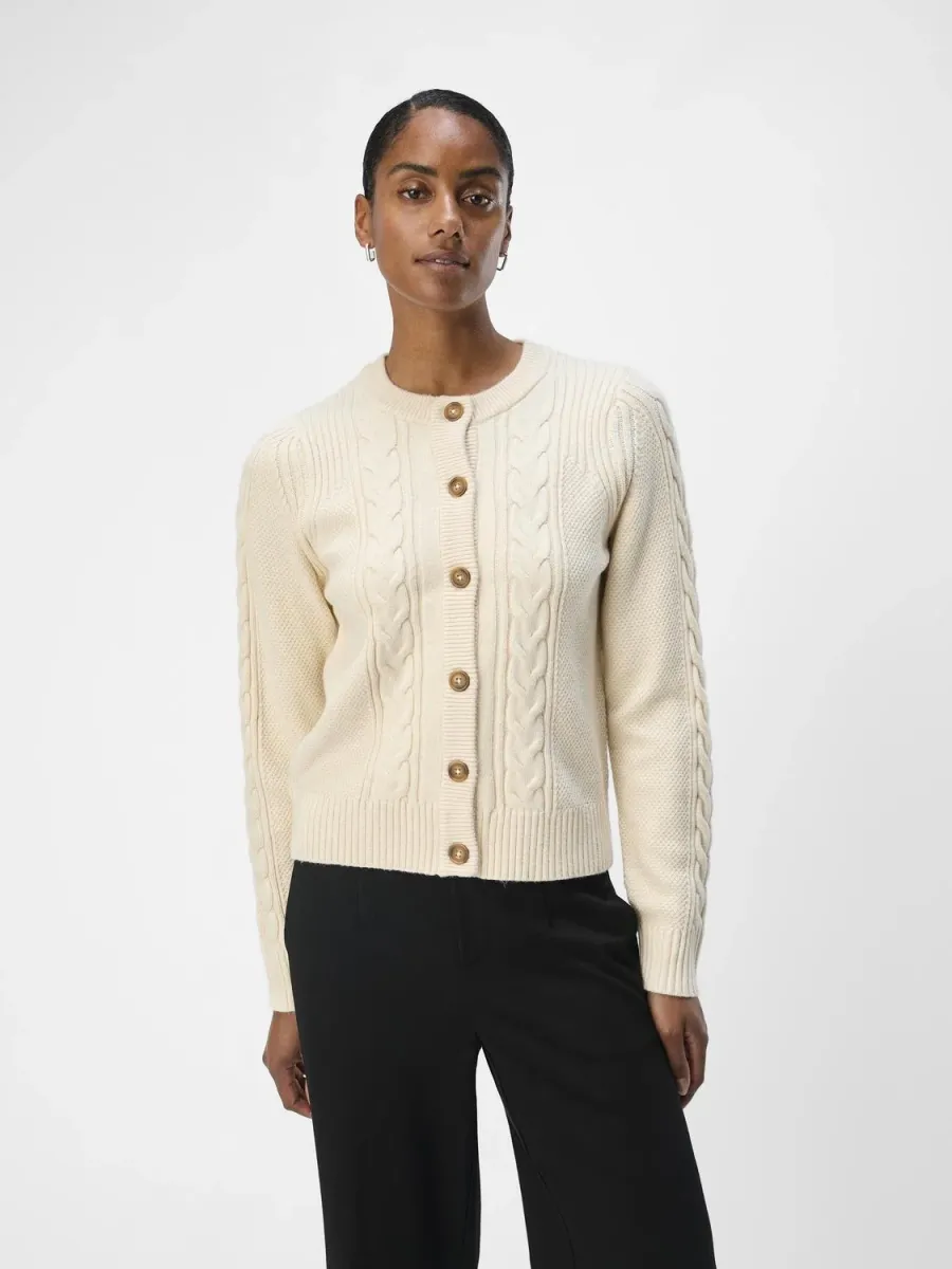 OBJDORIS - Strickjacke - sandshell