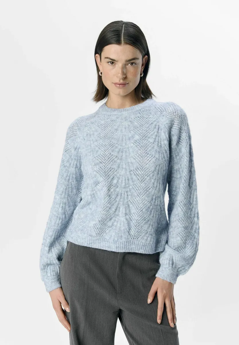 OBJFLORA - Strickpullover - cornflower blue