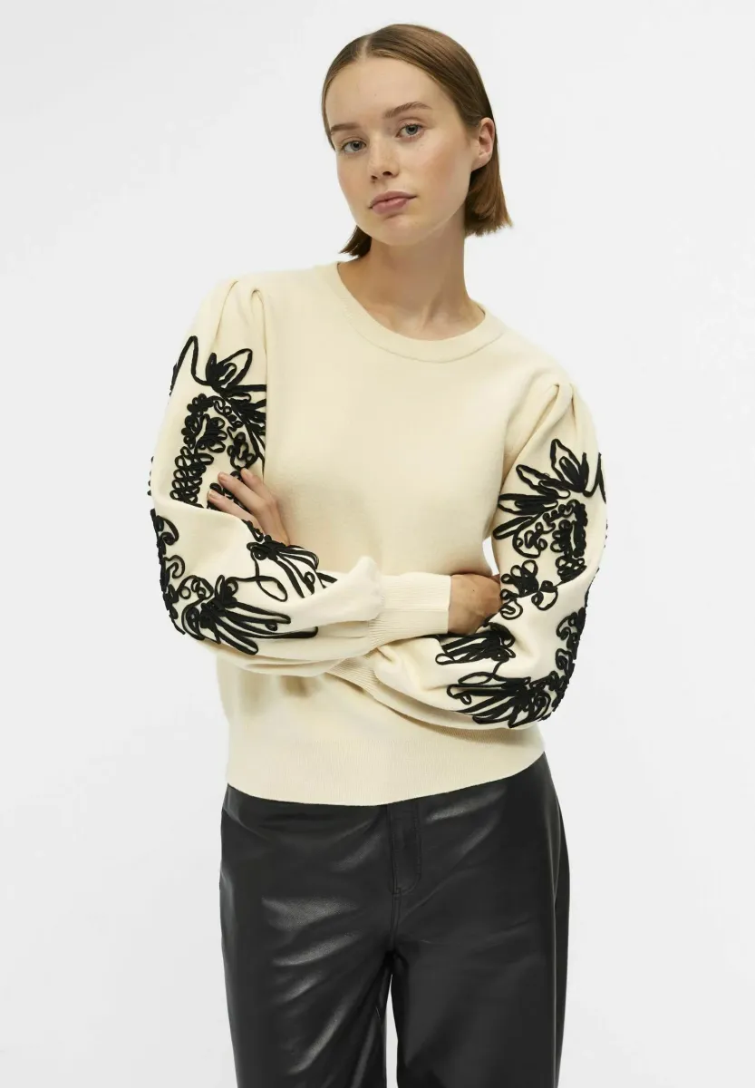 OBJJOANA  - Strickpullover - sandshell
