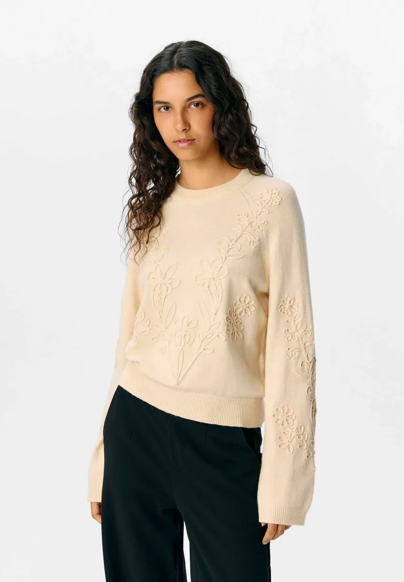 OBJLANEY RUBIN NOOS - Strickpullover - sandshell