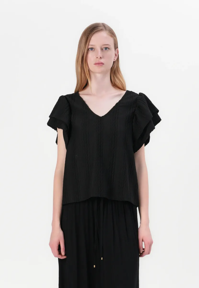 OBJLILLEN - T-Shirt basic - black