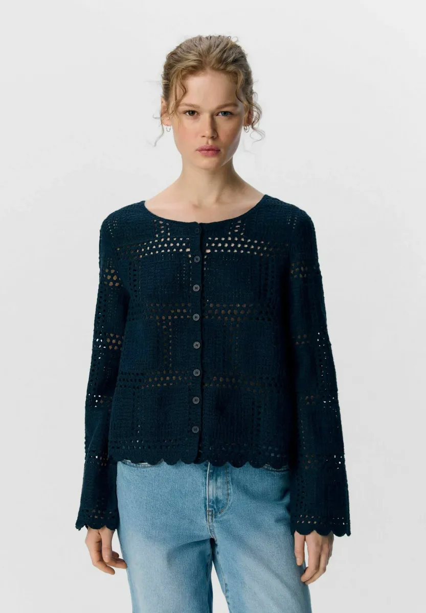 OBJORELLA NOOS - Strickjacke - sky captain