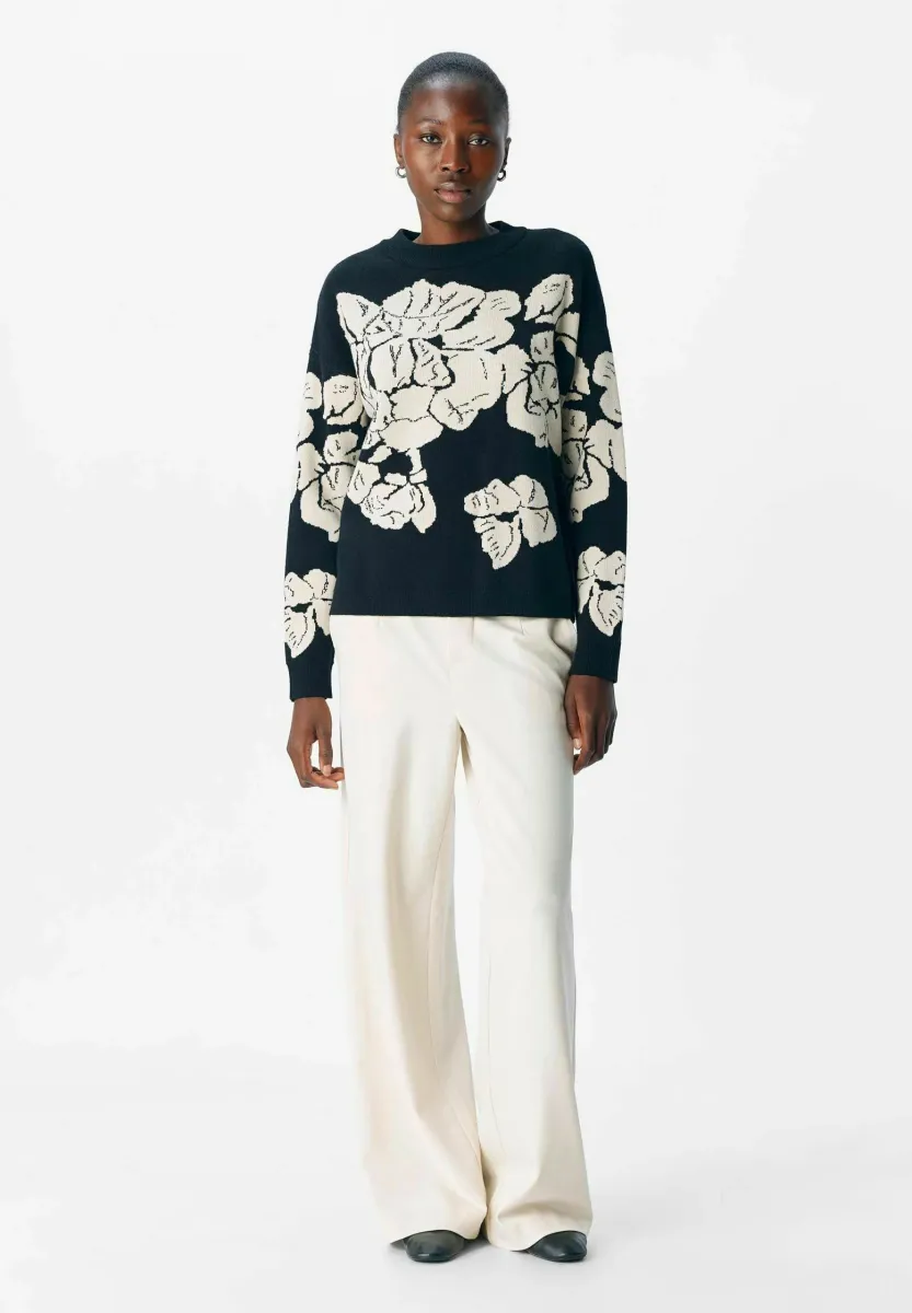 OBJRAY PULLOVER - Strickpullover - black