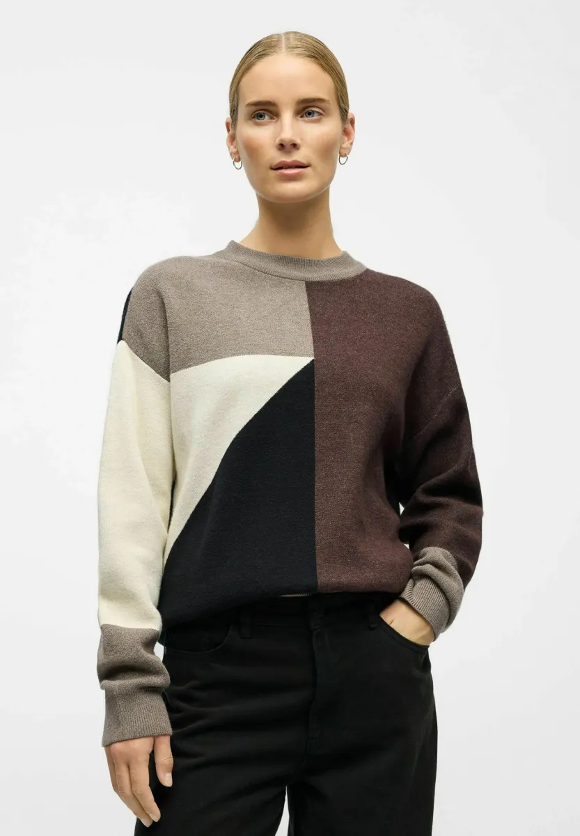 OBJRAY PULLOVER - Strickpullover - morel
