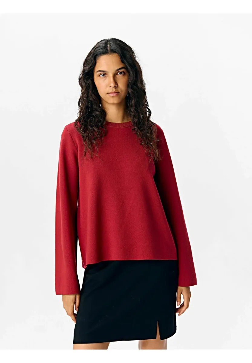 OBJREYNARD O-NECK NOOS - Strickpullover - karanda red