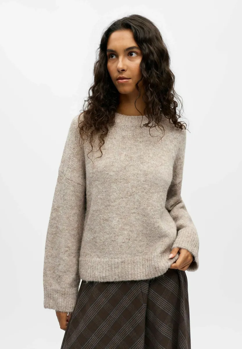 OBJSAGGIA LS LO NOOS - Strickpullover - humus