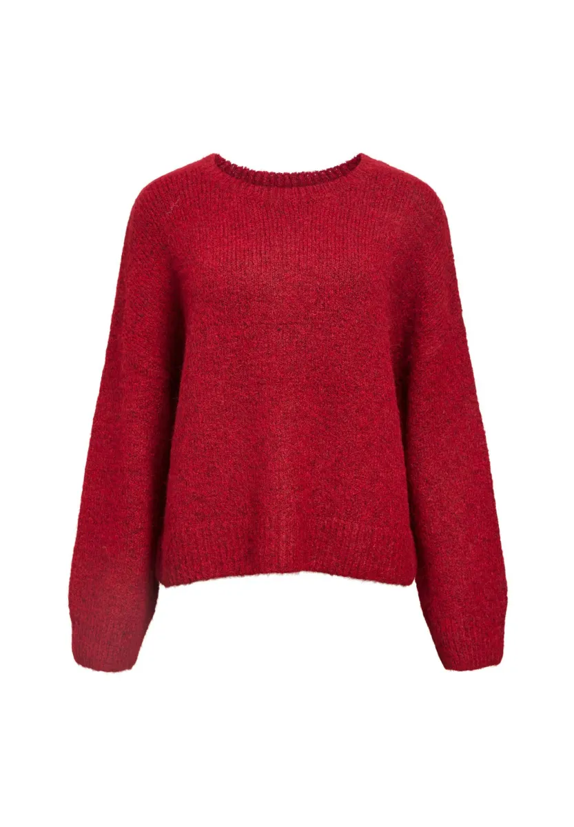 OBJSAGGIA LS LO NOOS - Strickpullover - karanda red