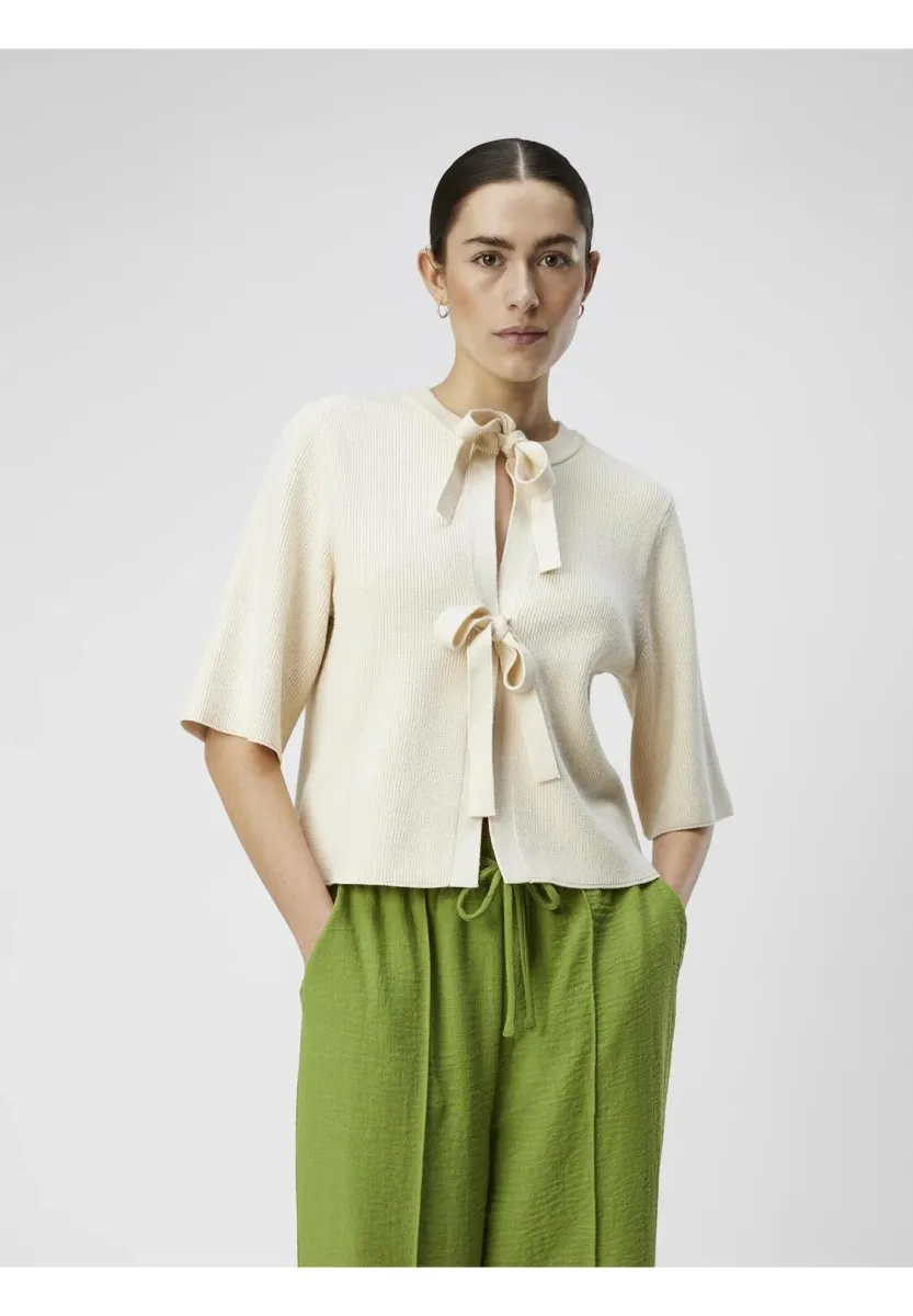 OBJULLA PARVI  - Strickjacke - sandshell