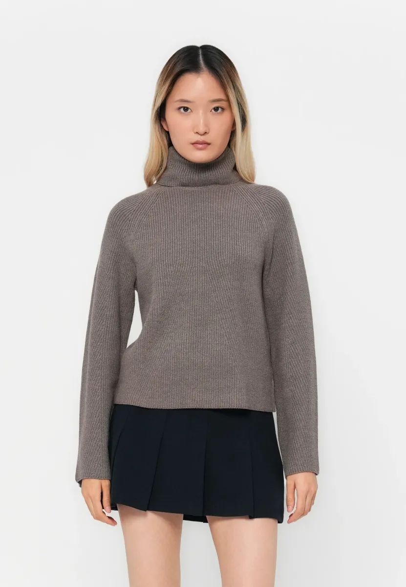 OBJVIOLA ROLLNECK - Strickpullover - morel detail:melange