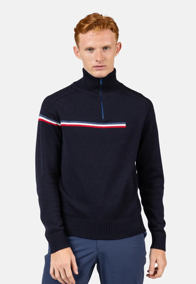 ODYSSEUS HALF-ZIP   - Strickpullover - dark navy