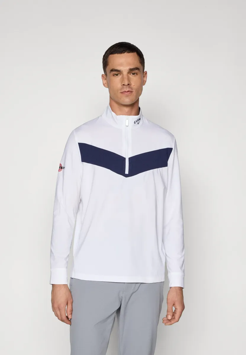 ODYSSEY 1/4 ZIP - Langarmshirt - bright white