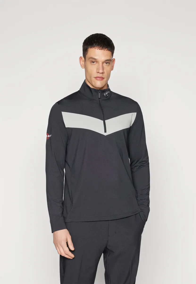 ODYSSEY 1/4 ZIP - Langarmshirt - caviar