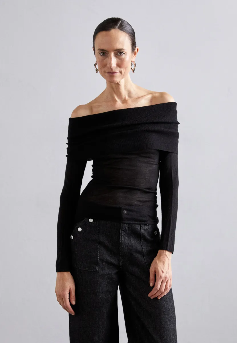 OFF SHOULDER  - Strickpullover - black