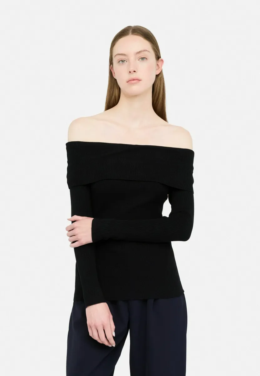 OFF THE SHOULDER  - Strickpullover - black