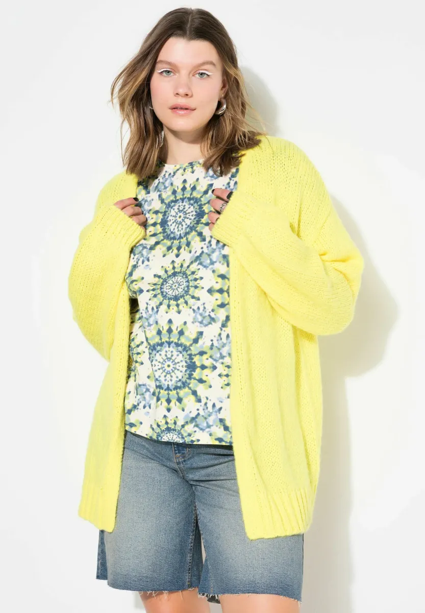 OFFENE FORM - Strickjacke - lemon yellow