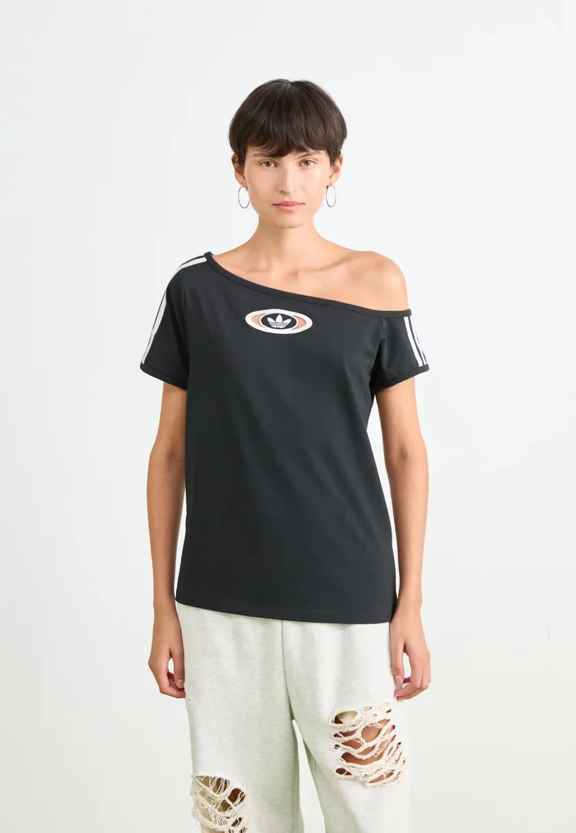 OFFSHOULDER TEE - T-Shirt print - black