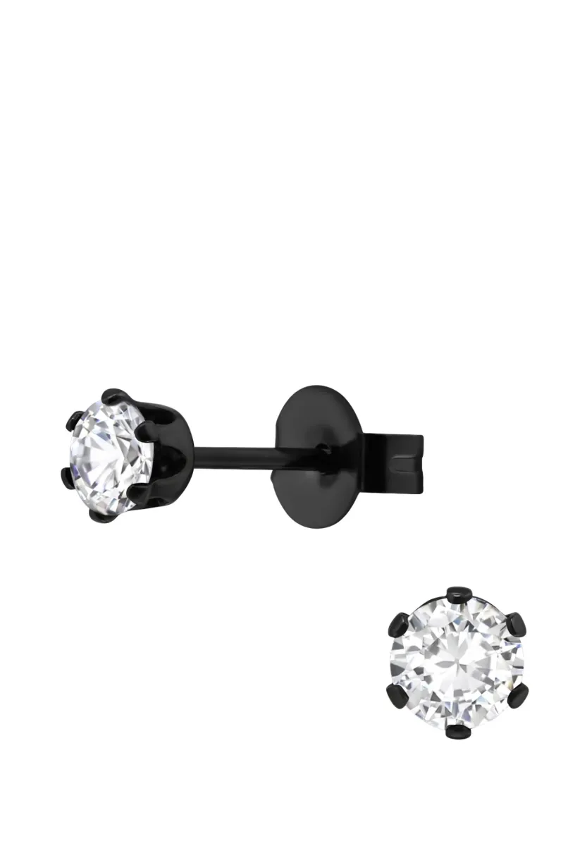 Ohrringe - metallic black