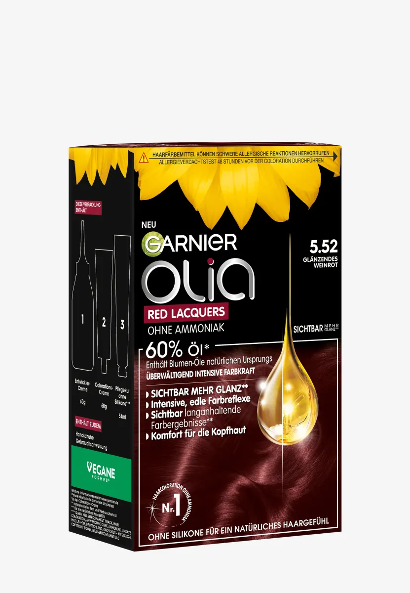 OLIA PERMANENT HAIR COLOR - Coloration - glossy wine red