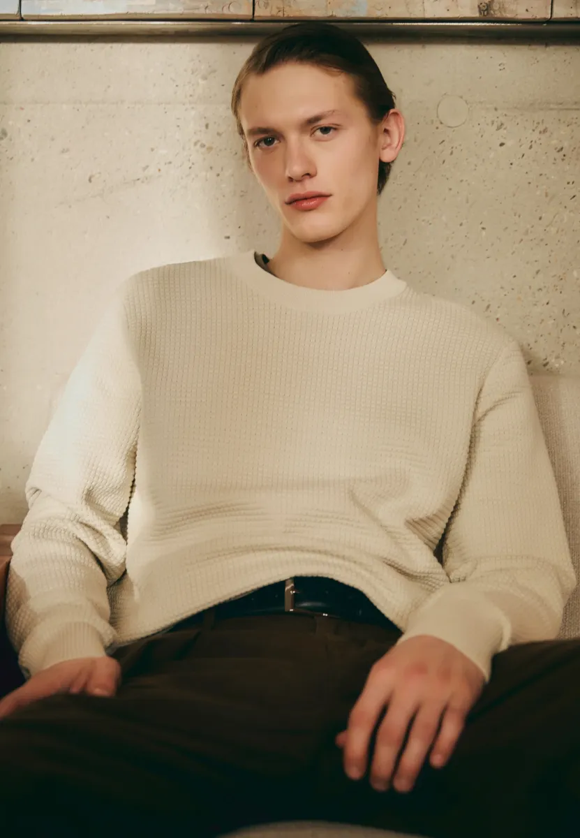 OLIVER STRUCTURED - Strickpullover - moonbeam