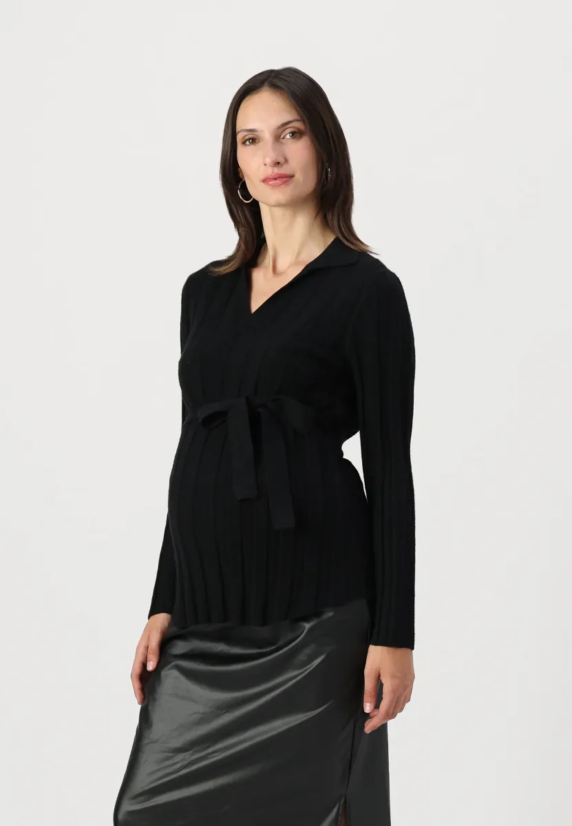 OLMANNELIESE PULLOVER - Strickpullover - black