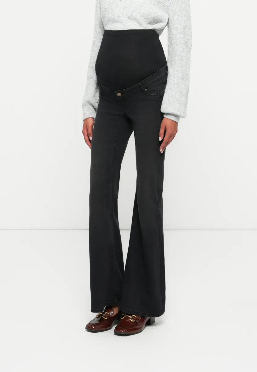 OLMHELLA LIFE RETRO - Flared Jeans - washed black