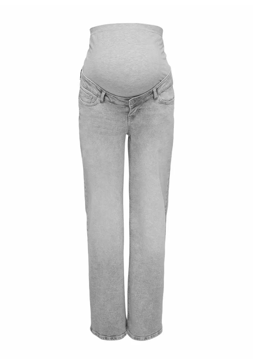 OLMJUICY HW WIDE - Wide Leg - medium grey denim