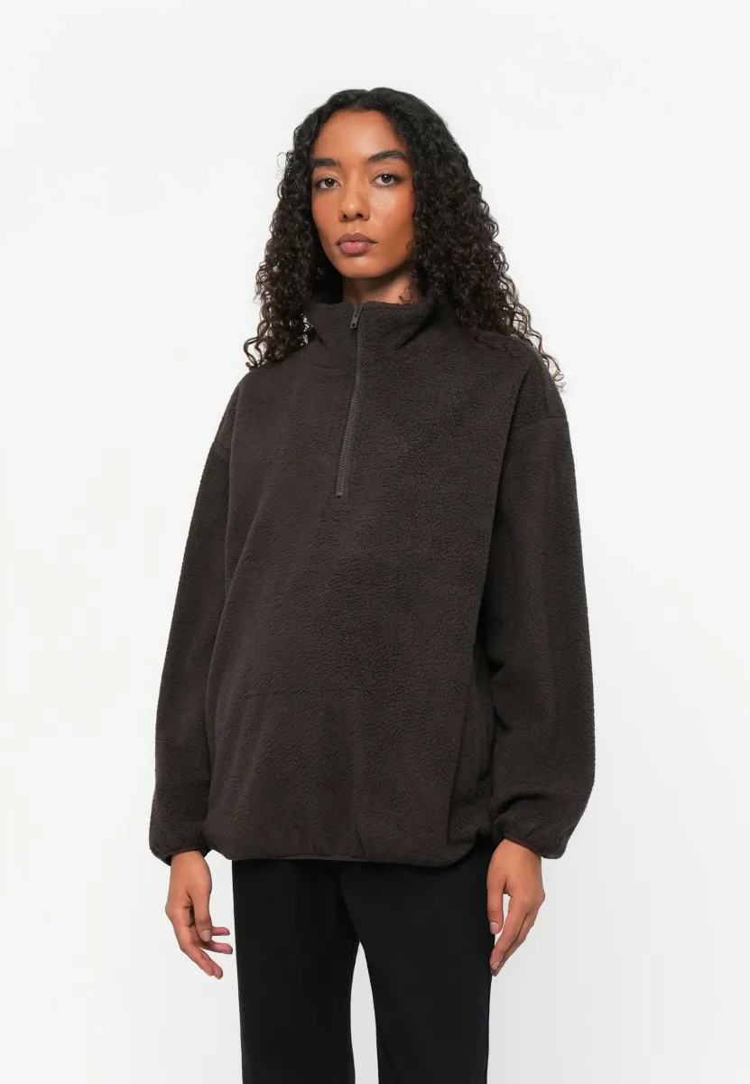 OLMTEDDIE ZIP - Fleecepullover - chocolate torte