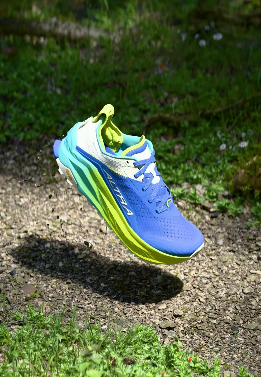 OLYMPUS 6 - Laufschuh Trail - blue/lime