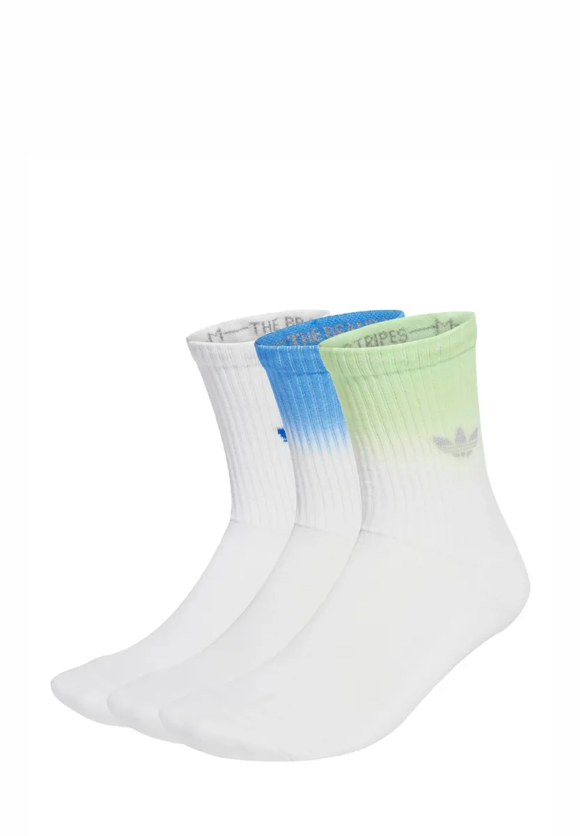 OMBRE CREW 3 PAIRS - Socken - white pulse lime blue