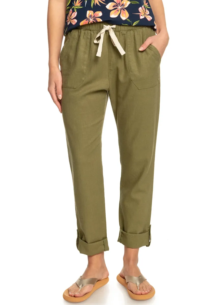 ON THE SEASHORE - Stoffhose - loden green