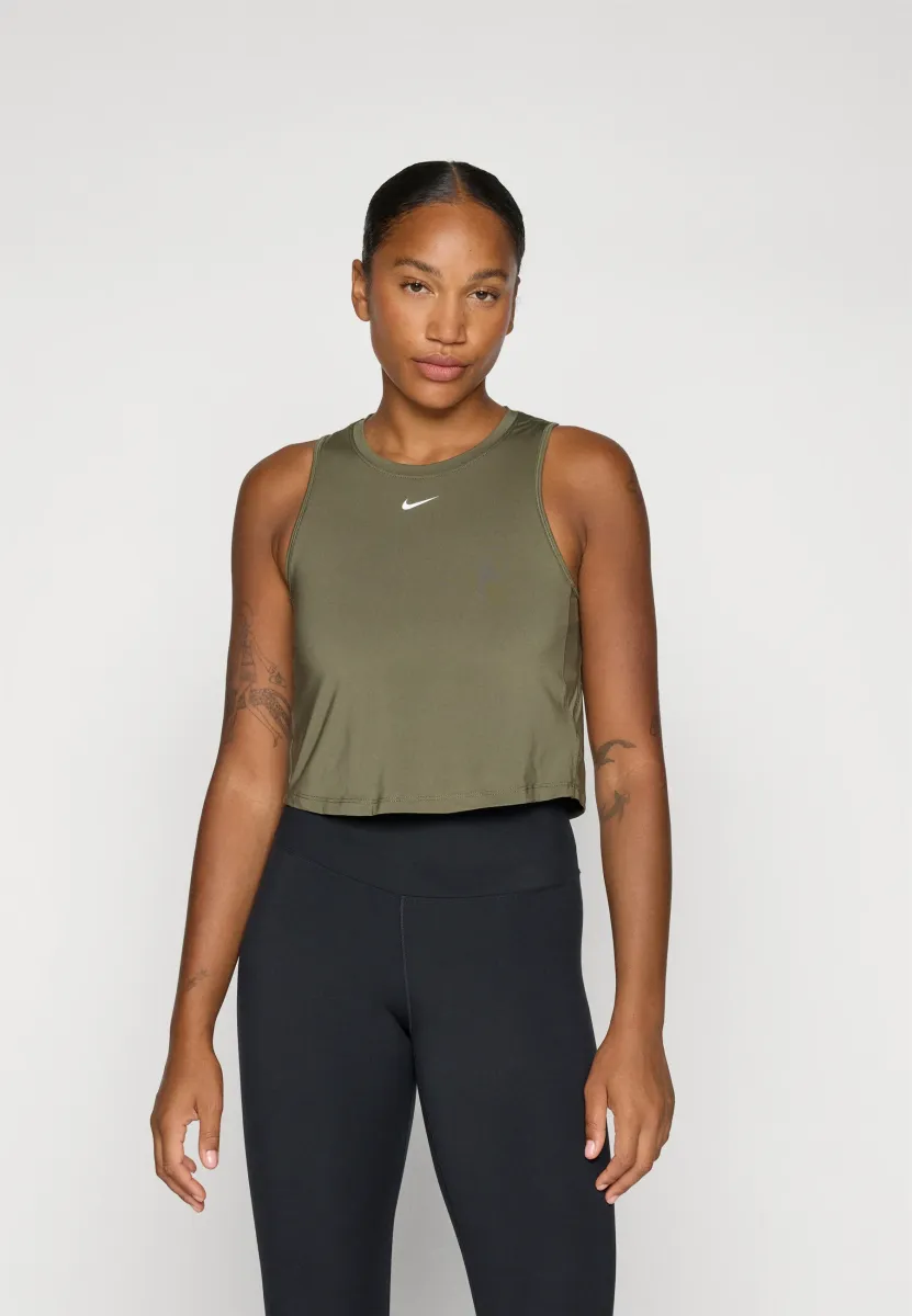ONE CLASSIC - Top - medium olive/white